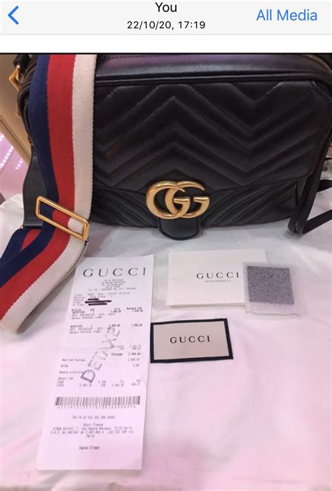 gucci marmont bag receipt